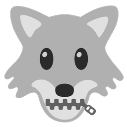 Wolf and Zipper-mouth face