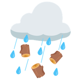 Wood and Cloud with rain
