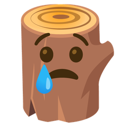 Wood and Crying face