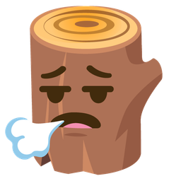 Wood and Face exhaling