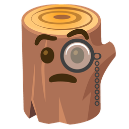 Wood and Face with monocle
