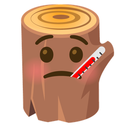Wood and Face with thermometer