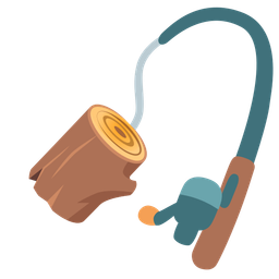 Wood and Fishing pole