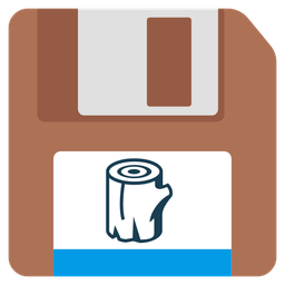 Wood and Floppy disk