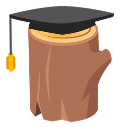 Wood and Graduation cap