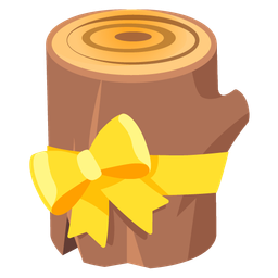 Wood and Heart with ribbon