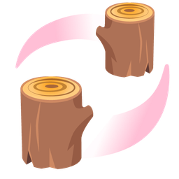 Wood and Revolving hearts