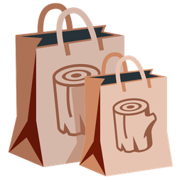 Wood and Shopping bags