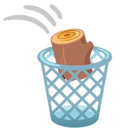 Wood and Wastebasket