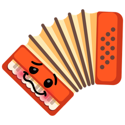 woozy face and accordion