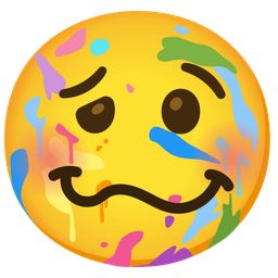 woozy face and artist palette