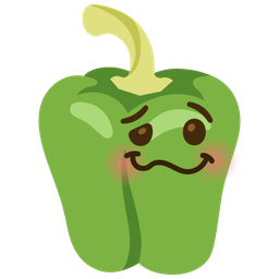 woozy face and bell pepper