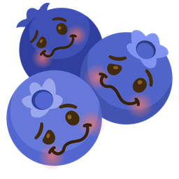 woozy face and blueberries