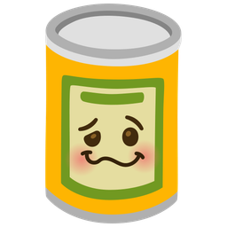 woozy face and canned food