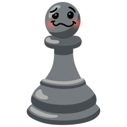 woozy face and chess pawn