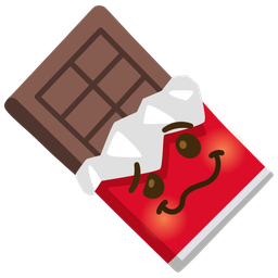 woozy face and chocolate bar