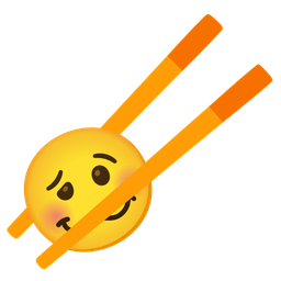 woozy face and chopsticks