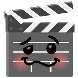 woozy face and clapper board