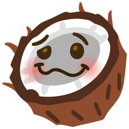 woozy face and coconut