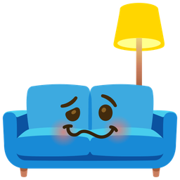 woozy face and couch and lamp