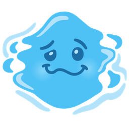 woozy face and droplet