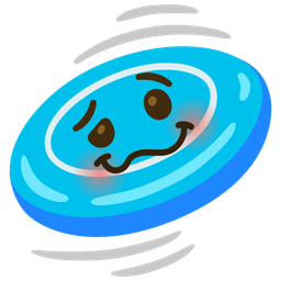 woozy face and flying disc