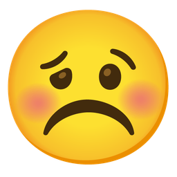 woozy face and frowning face