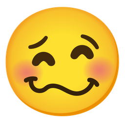 Woozy face and Grinning face with smiling eyes