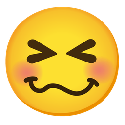 Woozy face and Grinning squinting face