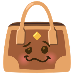 woozy face and handbag