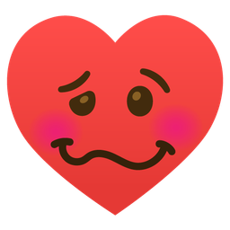 woozy face and heart suit