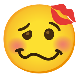 woozy face and kiss mark