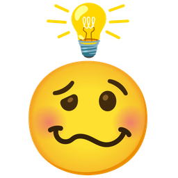 woozy face and light bulb