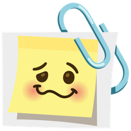 woozy face and linked paperclips