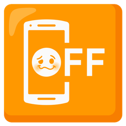 woozy face and mobile phone off