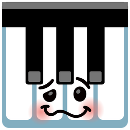 woozy face and musical keyboard