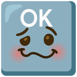 woozy face and OK button