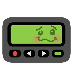 woozy face and pager