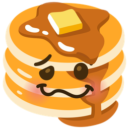 woozy face and pancakes