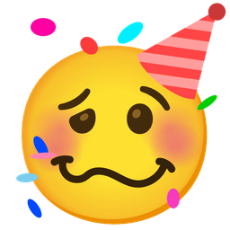 woozy face and partying face