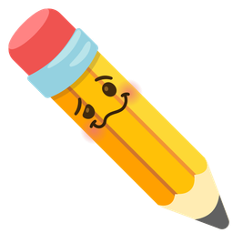 woozy face and pencil