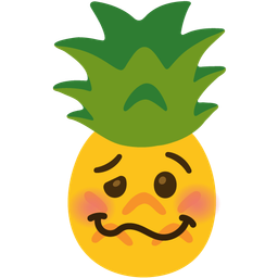 woozy face and pineapple