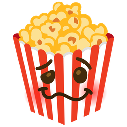 woozy face and popcorn