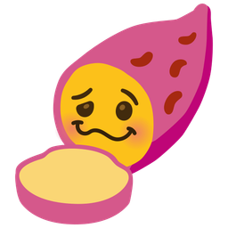 woozy face and roasted sweet potato