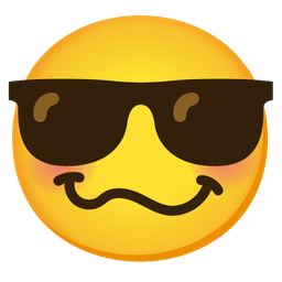 woozy face and smiling face with sunglasses