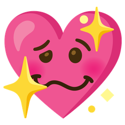 woozy face and sparkling heart