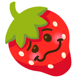 woozy face and strawberry