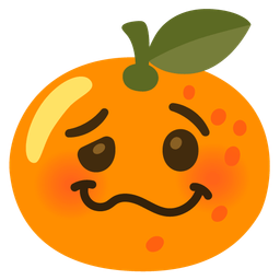 woozy face and tangerine