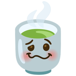 woozy face and teacup without handle