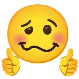 woozy face and thumbs up